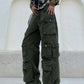 Vintage Baggy Cargo Jeans mit mehreren Taschen