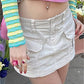 Bright micro mini skirt with cargo pockets 