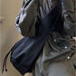 Large Nylon Drawstring Shoulder Bag Black