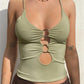 Crop Cami Top mit O-Ring-Ausschnitt