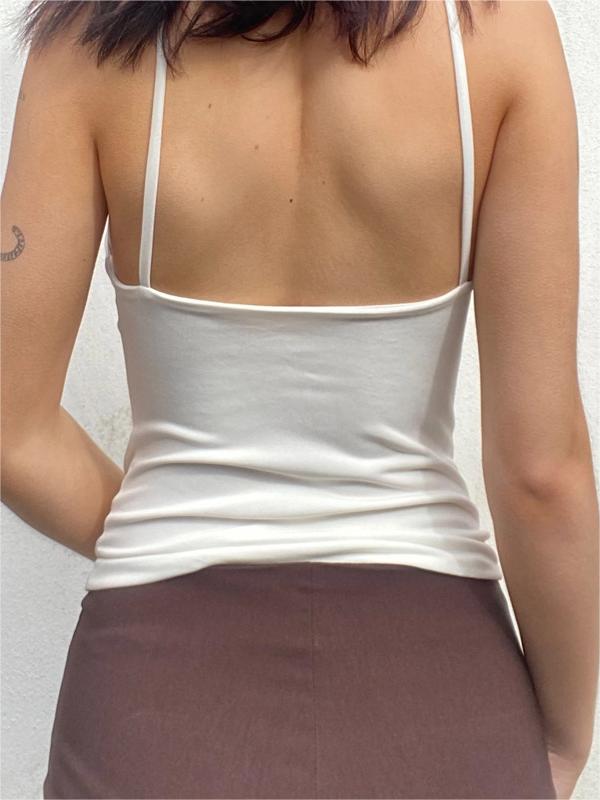 Crop Cami Top mit O-Ring-Ausschnitt