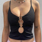 Crop Cami Top mit O-Ring-Ausschnitt