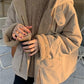 Klassische Einfarbige Wendbare Jacke mit Kapuze und Reißverschluss