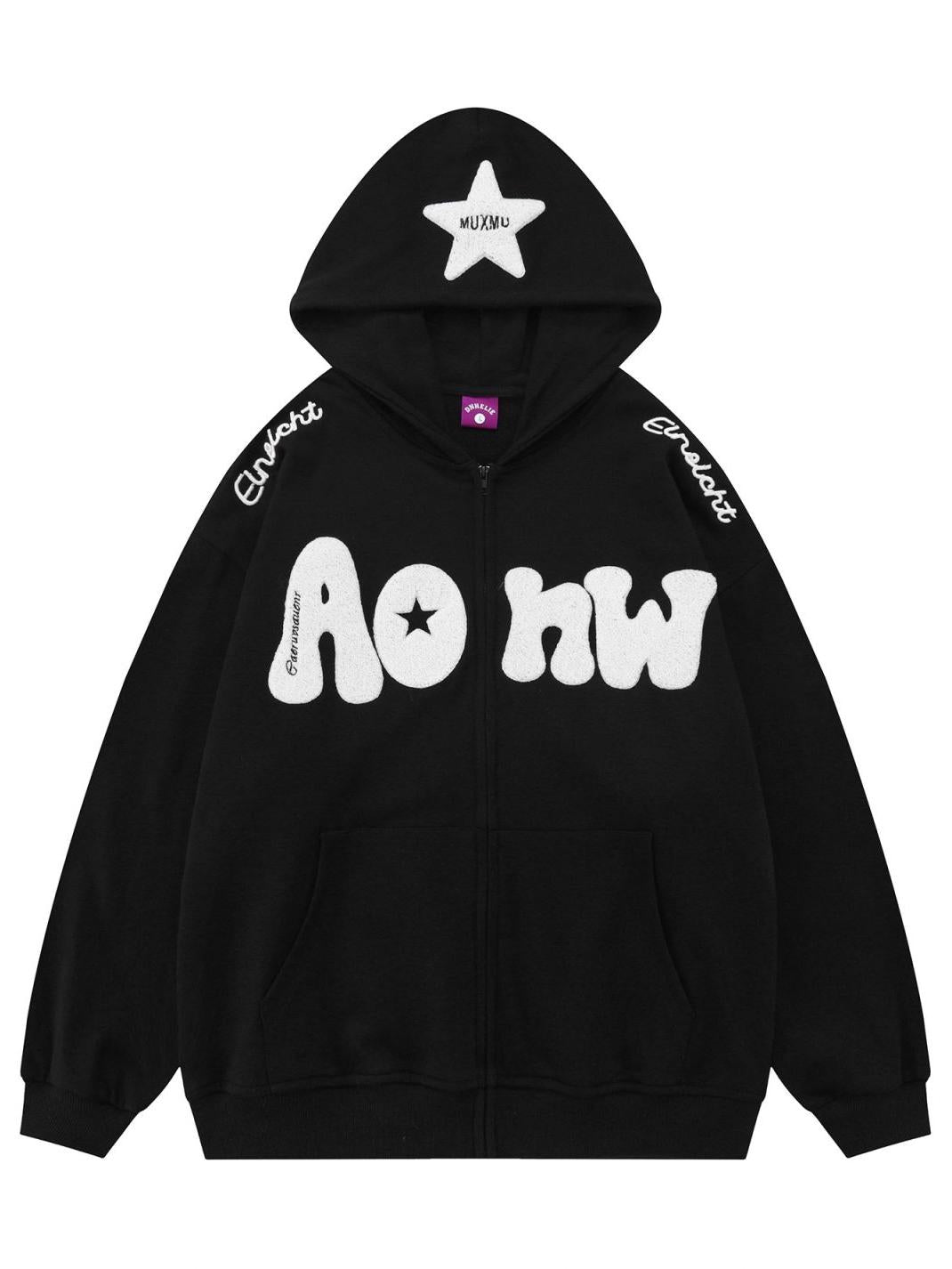 Oversize Hoodie mit Y2K Druck