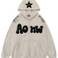 Oversize Hoodie mit Y2K Druck