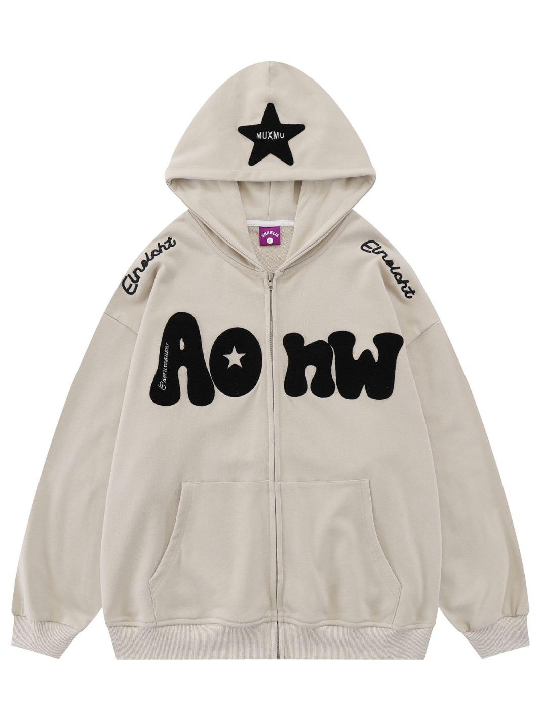 Oversize Hoodie mit Y2K Druck