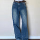 Vintage Blaue Boyfriend Jeans mit Verwaschenem Look