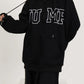 Retro sports oversized hoodie with slogan