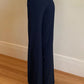 Navy Blue Vintage High Waist Flared Pants