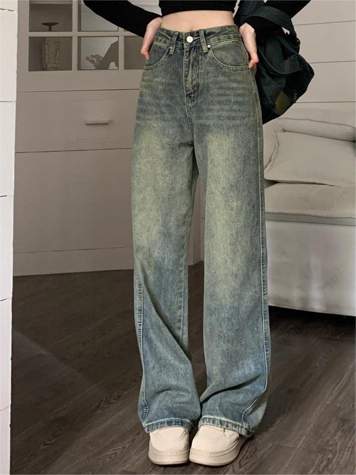 Vintage Baggy Boyfriend Jeans mit Verblasstem Effekt