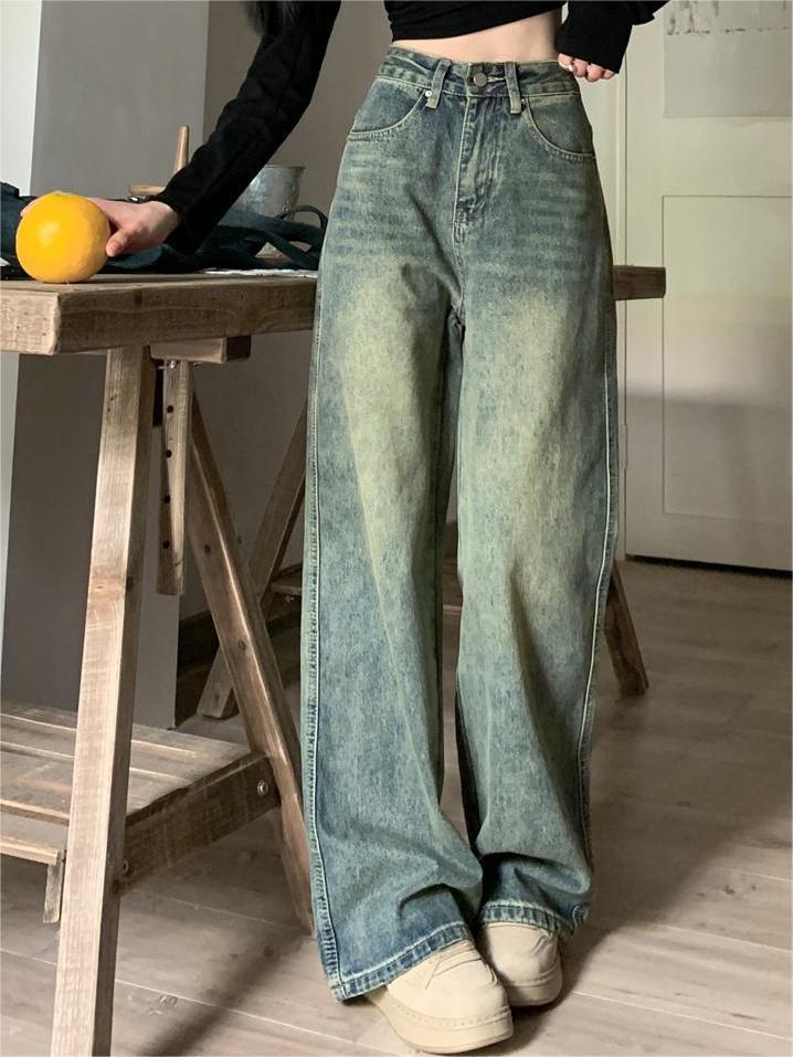 Vintage Baggy Boyfriend Jeans mit Verblasstem Effekt