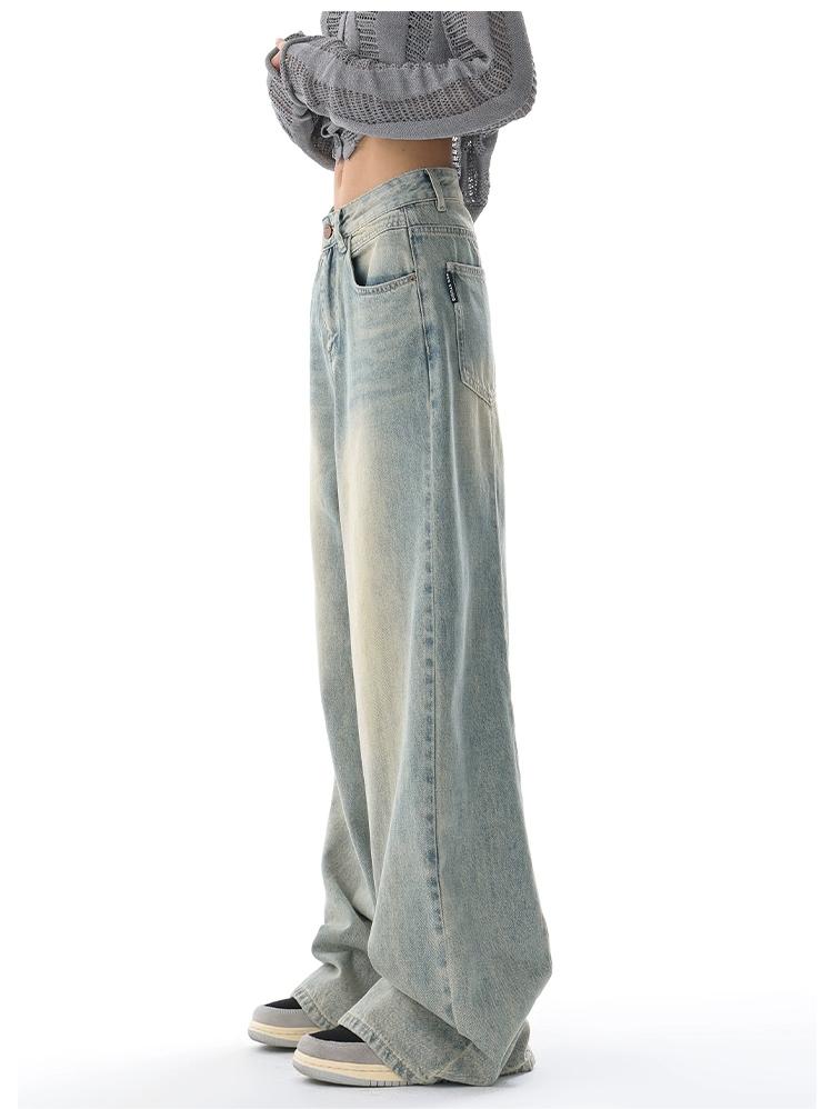 90er Baggy Boyfriend Jeans mit Verblasstem Effekt