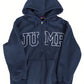 Retro sports oversized hoodie with slogan