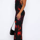 Marina Maxikleid mit Sangria Blumenmuster
