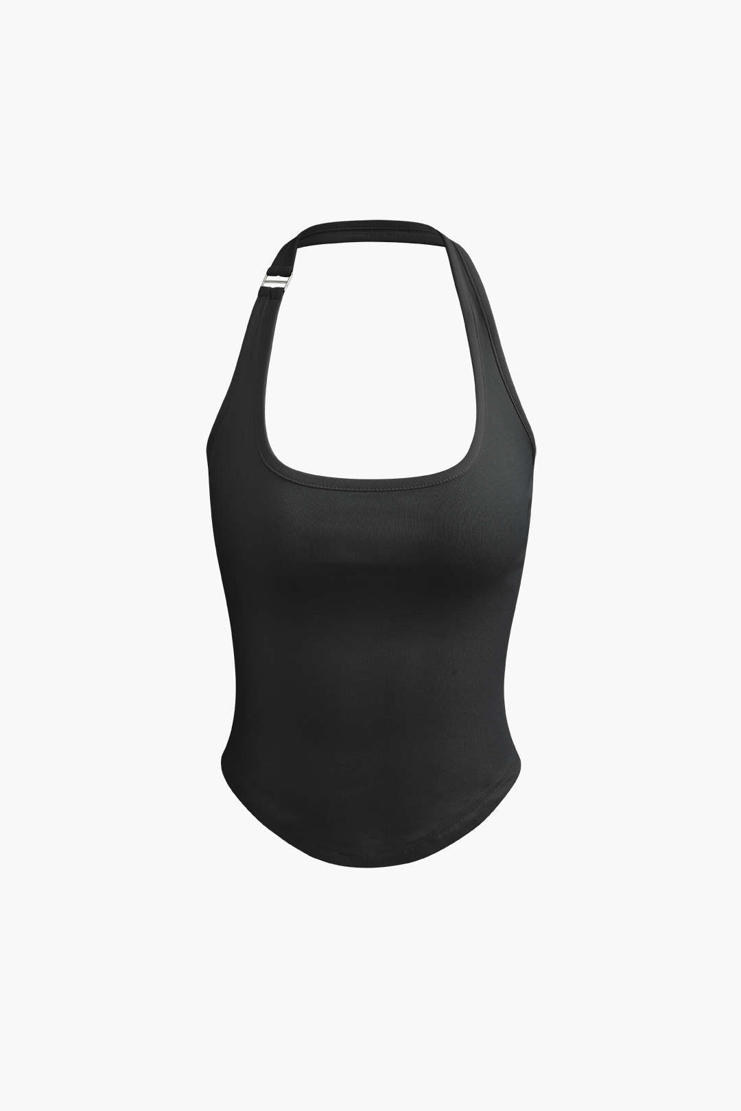 Klassisches Halter Geschwungenem Saum Tanktop