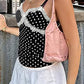 Schwarzes Y2k Camisole Top mit Spitzen Patchwork und Schleife