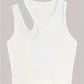 Basic Asymmetrisches Crop Tank Top