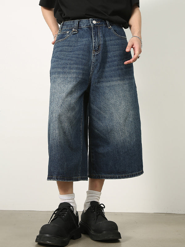 Vintage Oversize Cropped Ripped Baggy Jeans