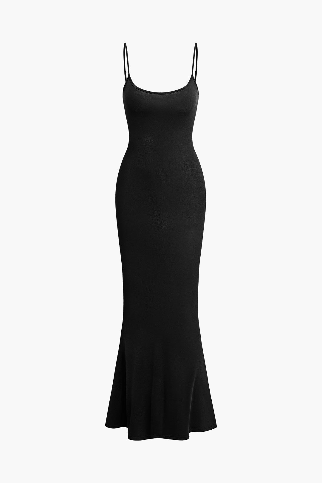 Klassisches Verstellbaren Trägern Maxi Slip Kleid