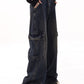 Punk High Waist Geradem Bein Cargo Jeans