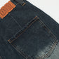 Vintage Baggy Sternmuster Patchwork Jeansshorts