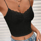 Vintage Lochstickerei Cami Crop Top mit Spitze