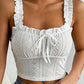 Top corto bianco vintage Coquette 