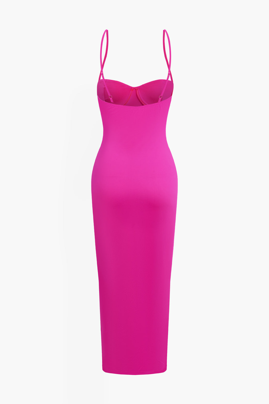 Einfarbiges Classic Slip Maxi Kleid