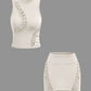 Geflochtenen Cut Outs Tanktop & Rock Set