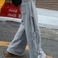 Graue Vintage Street Sweatpants mit Seitlicher Schleife