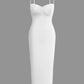 Einfarbiges Classic Slip Maxi Kleid