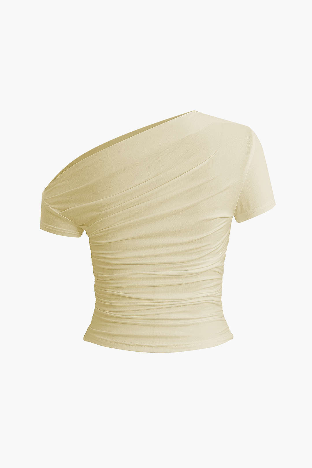 Vintage Asymmetrical Ruched T-Shirt 