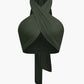 Solid Color Y2k Tie Back Cross Halter Top 