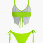 Set bikini con lacci con motivo a farfalla Y2K