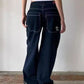 Vintage Boyfriend Jeans mit Taschenstickerei