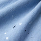 Blauer Vintage Overall mit Großen Taschen und Splash Ink Print