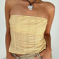 Vintage Embroidered Bandeau Tops with Cutout