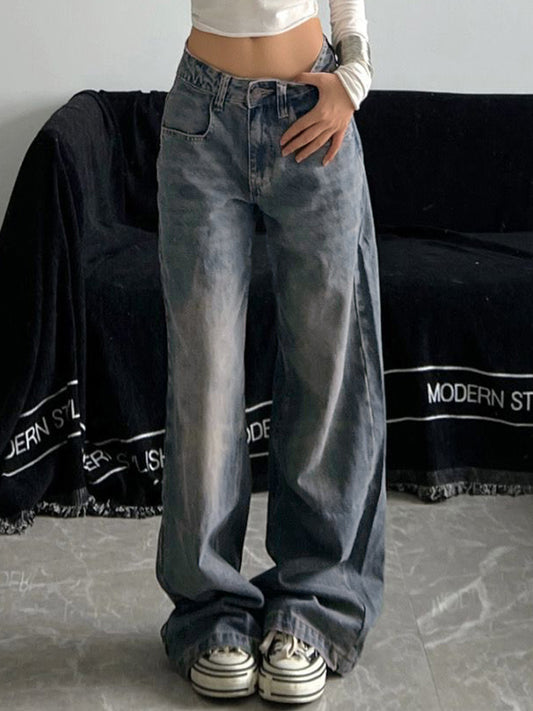 Vintage Distressed Boyfriend Jeans mit Wascheffekt