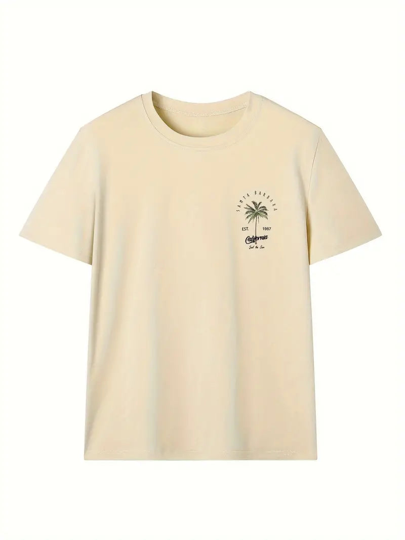 T-shirt girocollo con stampa cocco anni 2000 