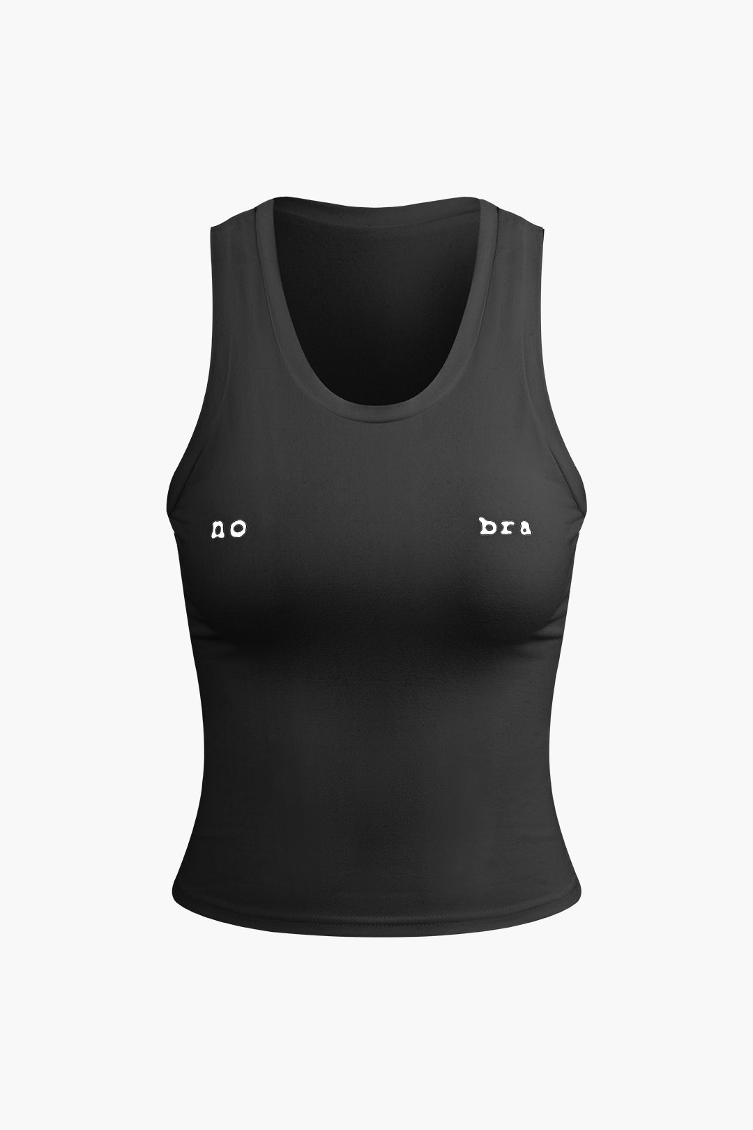 Buchstaben Druck Rundhalsausschnitt Tank Top