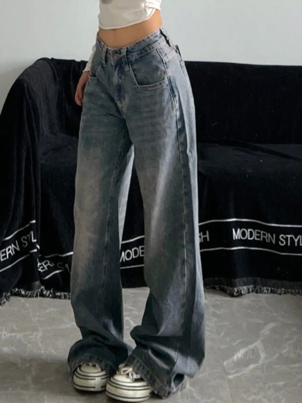 Vintage Distressed Boyfriend Jeans mit Wascheffekt