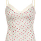 Schleife Spitzen Tank Top mit Kirschenprint