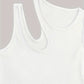 Basic Asymmetrisches Crop Tank Top