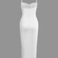 Einfarbiges Classic Slip Maxi Kleid