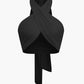 Solid Color Y2k Tie Back Cross Halter Top 