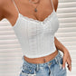 Vintage broderie anglaise cami crop top with lace