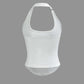 Halter Tank Top mit Geschwungenem Saum