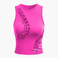 Geflochtenen Cut Outs Tanktop & Rock Set