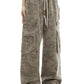 Kaffeefarbene Vintage Wasteland Camouflage Cargo Hosen