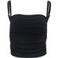 Black Vintage Pleated Backless Slim Camisole